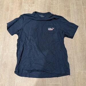 Vineyard Vines Men's Dark Blue Tee with Logo